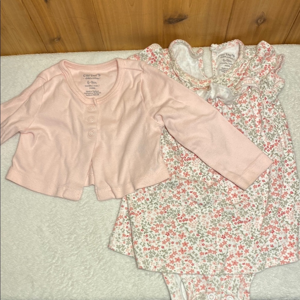 Carter's Light Pink and Floral dress set